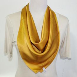 Scarves Girl Women Mens Solid Plain Satin Silk Scarf Square Neckerchiefs Gift Accessory 65 65cm 10colors #4084