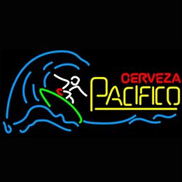 Cerveza Pacifico Surfer Wave Neon Sign Light Sign Bar open Drop Decor Shop Crafts Led204i