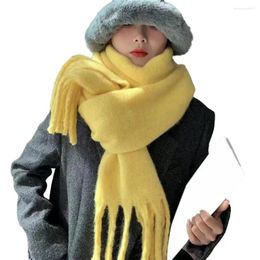 Scarves Winter Tassel Scarf Cosy Thickened Windproof Stylish Neck Wrap For Women Thermal