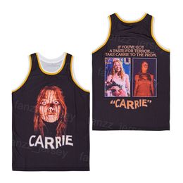 Movie 0 CARRIE Film Basketball Jersey 1976 Retro Pullover College Breathable High School HipHop Pure Cotton Team Black Stitched For Sport Fans Vintage Shirt Sale