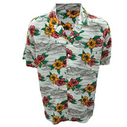 Camicia hawaiane di grandi dimensioni per la stampa digitale a manica corta bottoni giù per le camicie floreali della spiaggia estiva per uomini