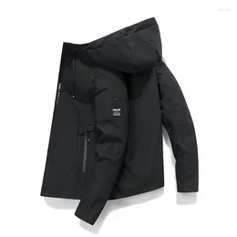 Men's Jackets 2023 Men Hooded Jacket Windbreaker Fashion Male Bomber Coat Streetwear Overcoat Harajuku Mens Clothing Large Size 5XL