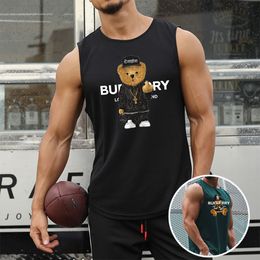 Men's Tank Tops Loose Men Running Vest 2023 Outdoor Street Basketball Gym Sleeveless Luxury Shirt Quick Dry Fitness Cloth Bodybuilding 230424