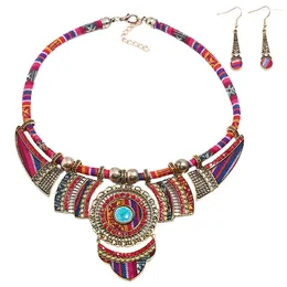 Pendant Necklaces Ethnic Style Necklace Statement Jewelry Women Dangle Earrings Girl Trendy Charm Teen Girls Fashion