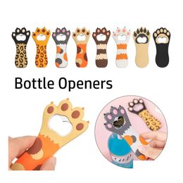 Openers Modelo Bottle Opener Sile Cat Claw Design Soda Beer Cap Mtifunction Cartoon Fridge Magnet Kitchen Bar Tools Drop Delivery Ho Dh2Bf