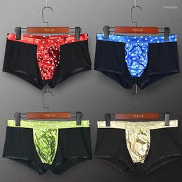 Underpants Sexy Mens Underwear Boxers Nightclub Stage Performance Panty Stars Mesh Boxer Shorts Breathable Boxershorts Men's Erotic