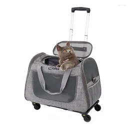 Dog Car Seat Covers Multifunctional Universal Pet Push-pull Cart For Convenient Cat And Travel Lightweight Detachable Portable Trolley Bag