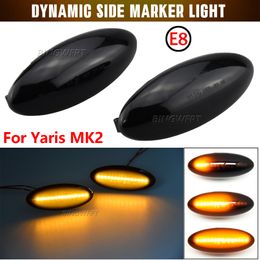 For Toyota Yaris Mk2 P9 RAV4 Mk3 ACA3/ALA3 Auris Mk1 E15 Led Dynamic Side Marker Turn Signal Lights Sequential Blinker Lamps