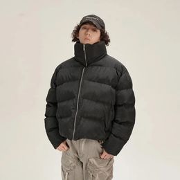 Men's Down Parkas Made Extreme Puffer Jacket Streetwear Stand Collar Warm Winter Men Hip Hop Oversized Parka Korean Outwear 231124