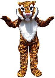 professional made Tiger Cartoon Costume Mascot Plush with Mask for Adult Party Halloween Dress Up