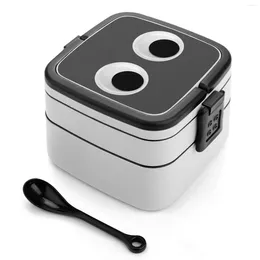 Dinnerware Googly Eyes Bento Box Portable Lunch Wheat Straw Storage Container Funny Silly Ironic Irony