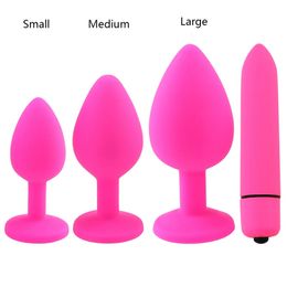 Vibrators Soft Silicone Anal Butt Plug Prostate Massager Adult Gay Products Mini Erotic Bullet Vibrator Sex Toys for Women Men 231124