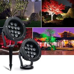 Lawn Lamps LED Outdoor Spotlight DC12V/24V AC220V Floodlight Garden Landscape Wall Wash Lighting IP67 Rates Tree Grasses Backyard Lawn Lamp Q231125