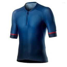 Racing Jackets Cycling Jersey Short Bicycle Shirt Bike Kit Wear Half Zipper Clothing Sleeve Racewear Motocross Mountain Jacket Sports Tight