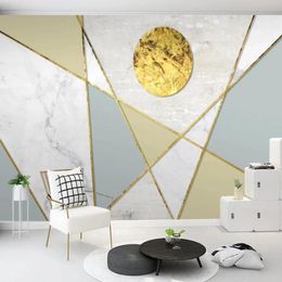 Wallpapers Custom Po Large Murals 3D Abstract Line Geometric Figure Background Self Adhesive Decorate Painting Waterproof