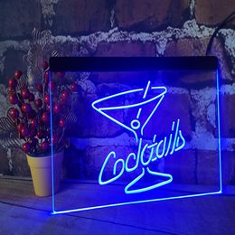 Cocktails Rum Wine Lounge beer bar pub club 3d signs led neon light sign home decor crafts188f