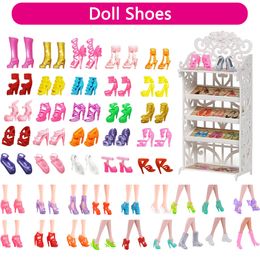 Doll Accessories Shoes High Heels Leather Crystal Fit 11.8Inch s 30cm 16 BJD Christmas Gift Toy Girl 230424