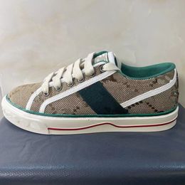 Designer Tennis 1977 Sneaker canvas Luxury shoes Beige blue washed Jacquard Denim women shoes Ass rubber sole Sticky soles Vintage leather sneakers bvgty0001