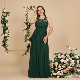 Elegante abito da damigella d'onore con corpetto ricamato floreale e scollo a cuore lungo maxi piatto in chiffon linea A per gli invitati al matrimonio CPS614 J0425