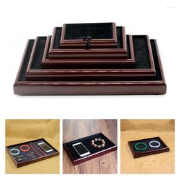 Jewellery Pouches Storage Tray Wood Showcase Display For Earring Watch Bracelet