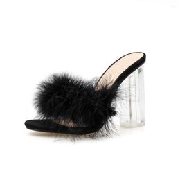 s Toe Jelly Open Women PVC Sandals High Heels Fur Shoes Crystal Transparent Heel Summer Slippers Cm Pumps 648 Sandal Shoe Crytal Tranparent Slipper Pump