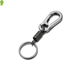 Spring Keychain Climbing Hook Car Keychain Simple Strong Carabiner Shape Keychain Accessories Metal Vintage Keychain