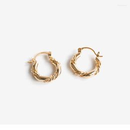 Hoop Earrings WTLTC Chic Small Thick Twisted For Women Solid Statement Hoops Minimalist Circle Femme Jewellery