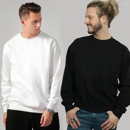 Men's Hoodies Fashion Solid Sweatshirts Black And White Sweatshirt Warm Fleece High Quality Men Tops Brand Hip Hop Pullover