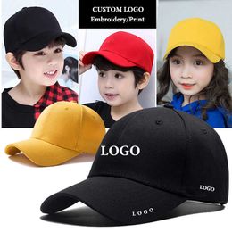 Hats Custom Children Adjustable Baseball Cap Boys Girls Casual Hip Hop Kids Caps Sunshade Snapback Dad Hat for School Sports P230424