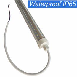 4 Ft Led Tri-Proof Linear Fixture IP65 V Shaped Intgrted T8 LED Tube Lights Outdoor Waterproof Vapour Proof Light for Cold Storage Warehouse Car Wash crestech168
