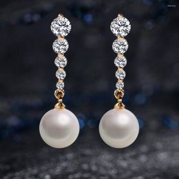 Dangle Earrings 11.11 2023 Pearl 925 Drop Earring For Women Gold Silver Waterdrop Wedding Fine Jewellery With Gift Box Christmas
