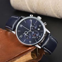 Luxury men's watches high quality sapphire datejust quartz watches running seconds waterproof luminous belt watches