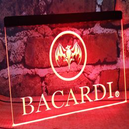 Bacardi Banner Flag beer bar pub club 3d signs LED Neon Light Sign MAN CAVE home decor shop crafts246Y