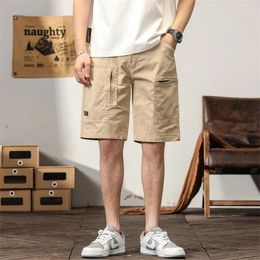 Men's Shorts Cargo Men Cotton Fashion Multi-Pocket Solid Outdoor Breathable Military Zipper High Quality Clothing