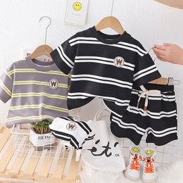 Clothing Sets Clothes Suit Summer For Boys Children T-shirts Shorts 2pcs Tracksuits Set Baby 5 Years Old Sports Costume Kids Outfits 2023