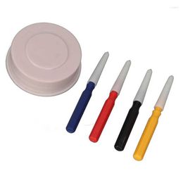 Watch Repair Kits Oiler Set Oil Cup 4pcs Pen Tip Multi Sizes Applying Lubricanting Tool Accessory For Watchmaker