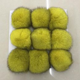 Berets Luxury Fluffy Real Fur Ball Fashion Colourful Natural Pom Used For Knitd Hat Scarf Wholesale Accessori