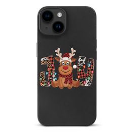 Reindeer Joy Christmas stötsäkra telefonfodral för iPhone 13 14 15 Pro Plus Max Designer telefonomslag