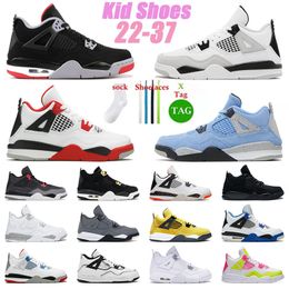 basketball shoes free shipping shoes 4s kids designer shoes infant shoes Cement White Oreo Black Cat Military Black kids shoes baby shoes kids sneakers kids trainers