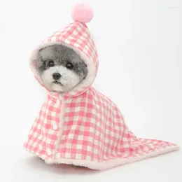 Dog Apparel Cover Blanket Warm Cat Sleeping Bag Winter Puppy Clothes Soft Cloak Coat Thicken Jacket For Little Small Pet