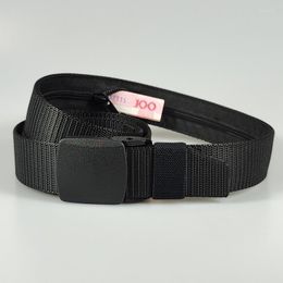 Belts Hide Money Man Belt 38MM POM Buckle Nylon Women's Outdoor Safety Multifunctional Anti-theft
