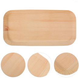Disposable Dinnerware 10 Pcs Snack Wood Grain Paper Plate Plates Convenient Cake Gathering Fruit Dinner Trays Snacks Treat Containers