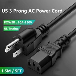 DPD air transport~ High quality AC Power Cord Cable 3 Prong Plug 5FT Standard PC Computer Monitor