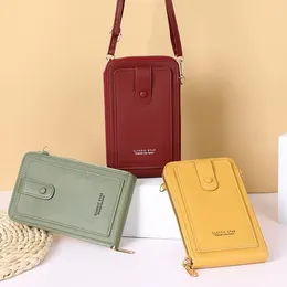 Card Holders Korean Version Of The Mobile Phone Bag Female Solid Color Simple Multi-card Small Large Capacity
