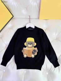 New toddler sweater high quality boys girls hoodie Size 100-150 kids designer clothes Bear pattern baby Knitted pullover Nov25