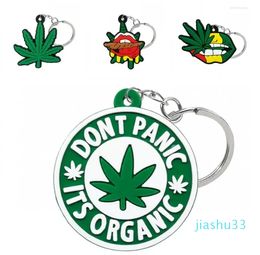 Keychains Key Chains Leaf Shape Keyrings Green Plant Lips Design Holder Fit Men Women Bag Car Keys Accessories Gift