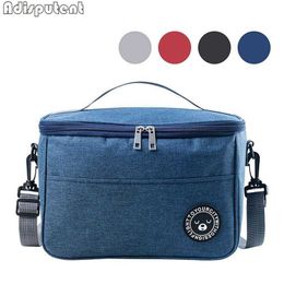 Ice Packs/Isothermic Bags Portable Lunch Bag Food Thermal Box Durable Waterproof Office Cooler Lunch Box With Shoulder Strap Organiser Insulated Case J230425