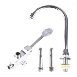 Bathroom Sink Faucets Kitchen Single Hole Foot Pedal Control Cold Water Faucet Deck Mount Pulldown Corrosion-resistant