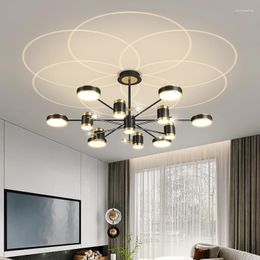 Chandeliers Crystal Modern For Living Dining Room Indoor Lighting Lamps Luminaria Home Decoration Acrylic Lustre Lights Fixture