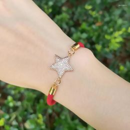 Charm Bracelets Red Thread Star Bracelet Adjustable Friendship Jewerly Gold Colour String Women Lucky Pulsera Afortunado